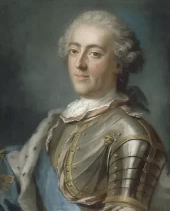 A portrait of King Louis XV of France, who commissioned the marquise cut diamond, a marquise cut diamond shape education guide by Lily Dia Jewellery