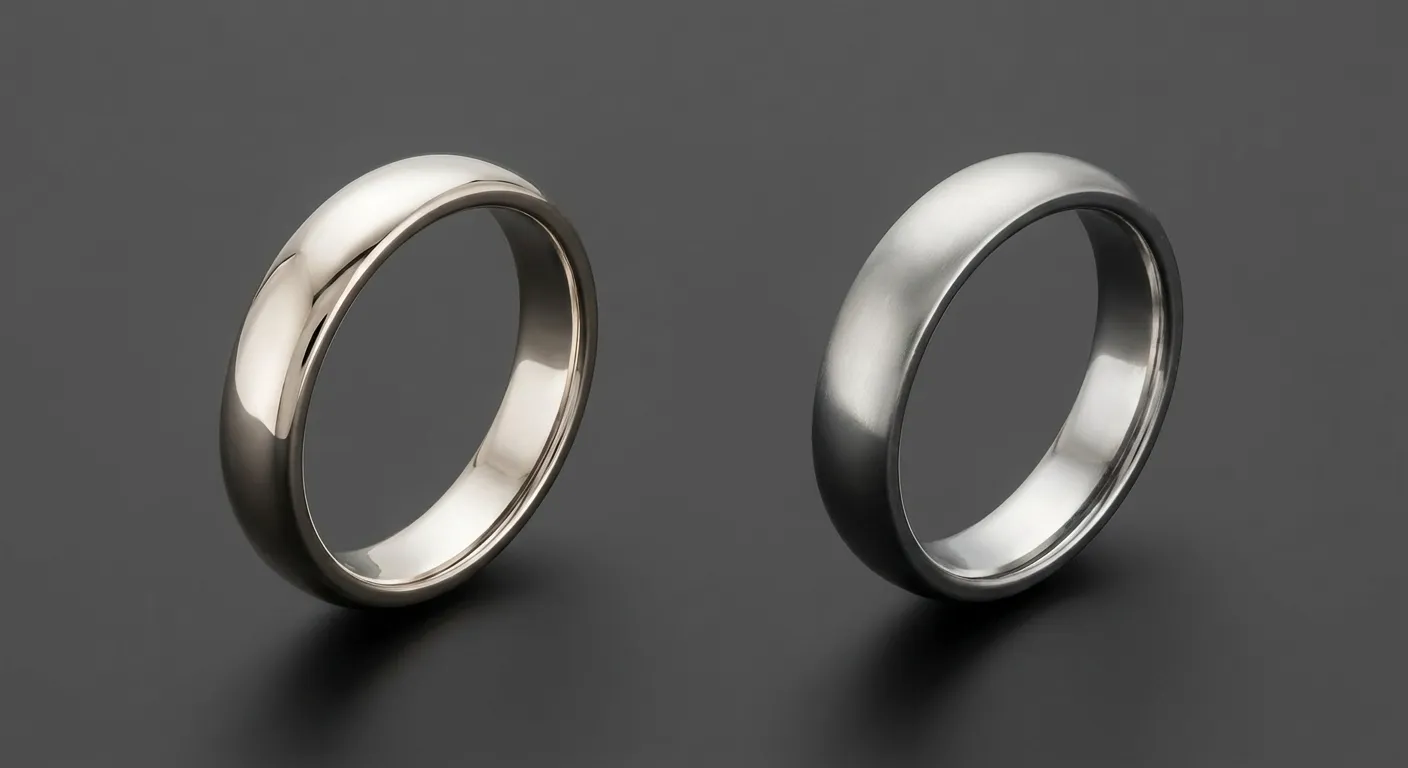 Side by side comparison of platinum and white gold engagement rings