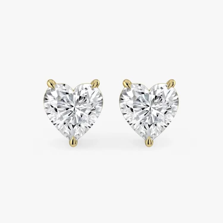 OLIVIA 5mm heart moissanite stud earrings by Lily Dia Jewellery
