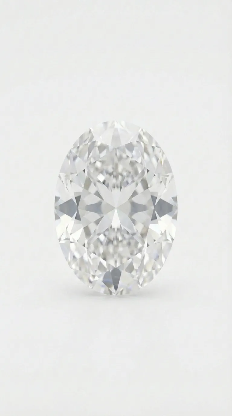 Oval diamond without bow tie effect by Lily Dia Jewellery