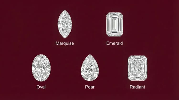 Elongated diamond shapes for long skinny fingers by Lily Dia Jewellery