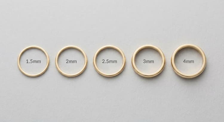 Engagement ring band thickness options for slim fingers by Lily Dia Jewellery