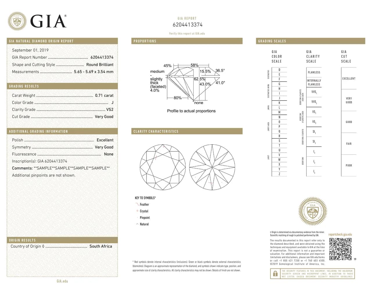 GIA lab-grown diamond grading report sample for Lily Dia Jewellery