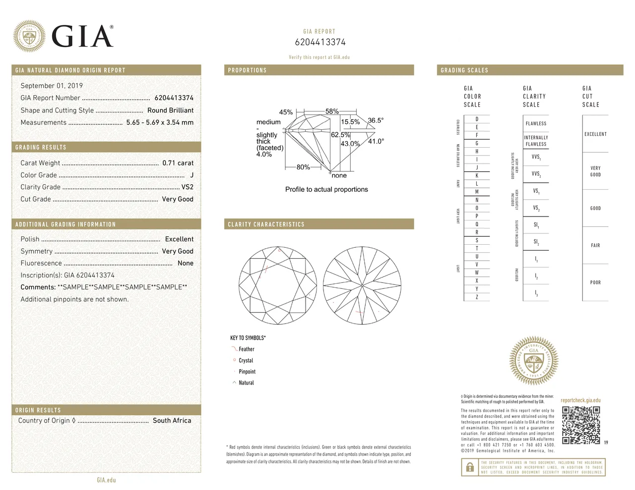 GIA lab-grown diamond grading report sample for Lily Dia Jewellery