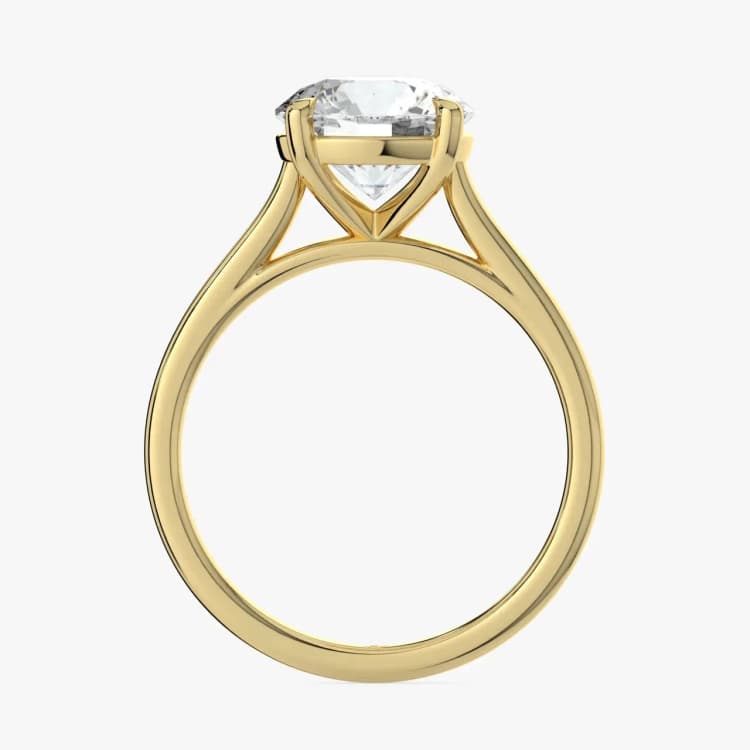 Hailey four claw round solitaire cathedral engagement ring by Lily Dia Jewellery
