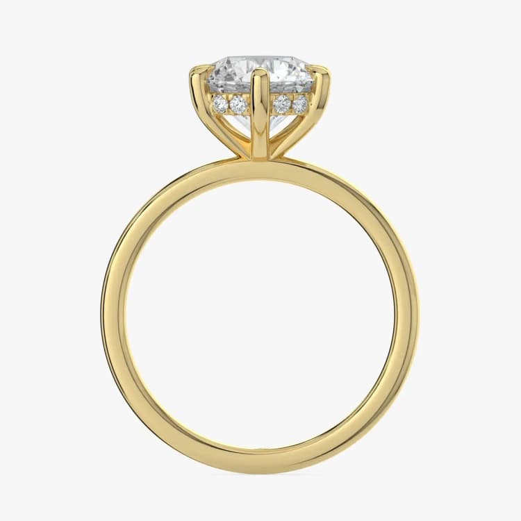 Monet hidden halo engagement ring basket setting by Lily Dia Jewellery
