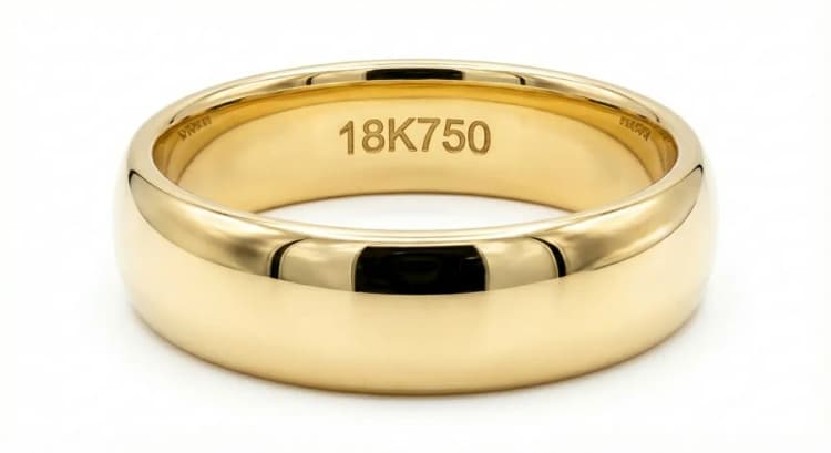 750 and 18K gold hallmarks on jewellery by Lily Dia Jewellery