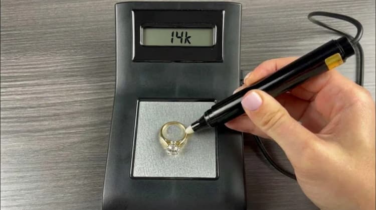 Electronic gold tester for 14K jewellery by Lily Dia Jewellery