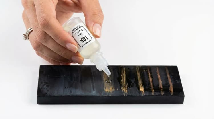 Gold acid testing kit for jewellery by Lily Dia Jewellery