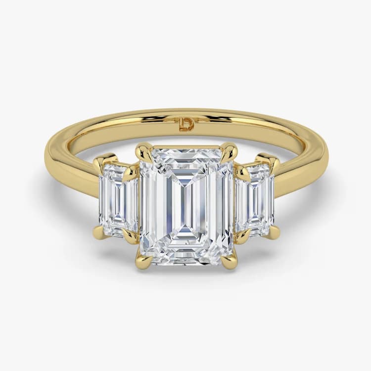 Juniper emerald three stone engagement ring for clarity guide by Lily Dia Jewellery