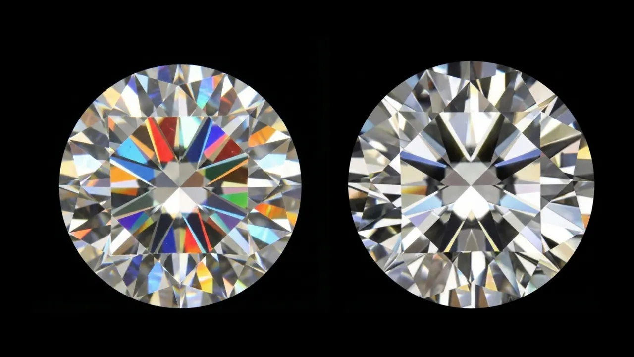 Moissanite vs diamond stud earrings comparison by Lily Dia Jewellery