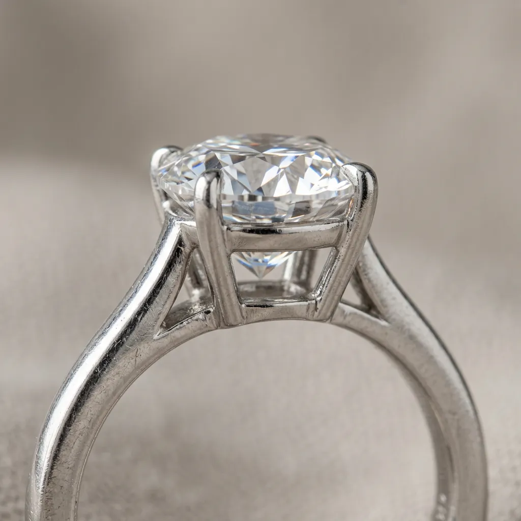 Secure basket setting engagement ring by Lily Dia Jewellery