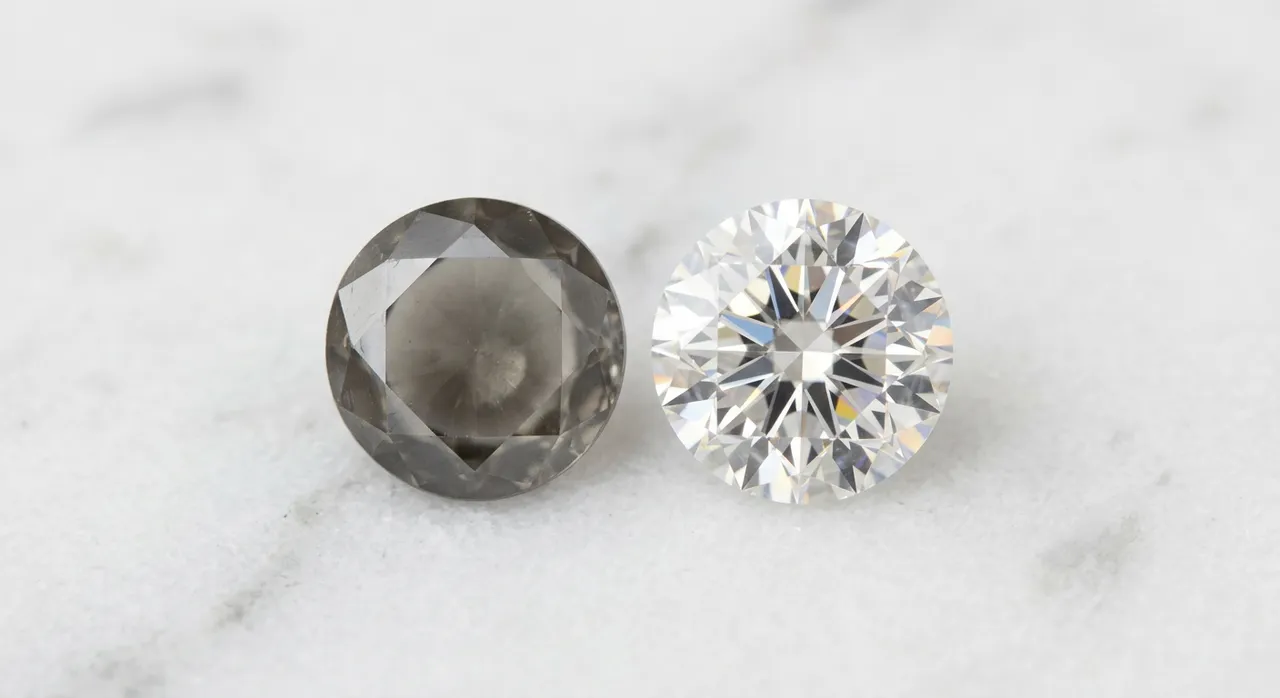 Poor cut vs well cut diamond light return comparison by Lily Dia Jewellery