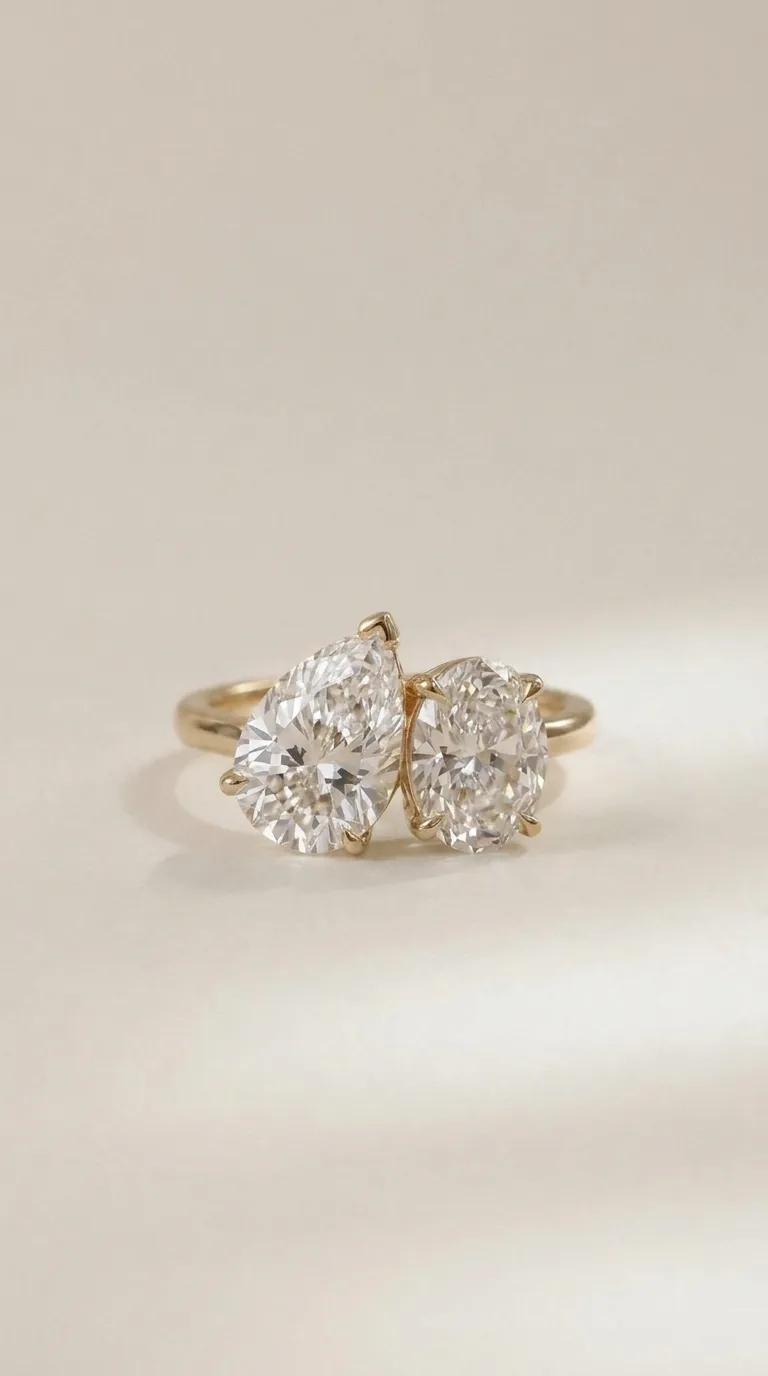 Three month salary rule with toi et moi engagement ring by Lily Dia Jewellery