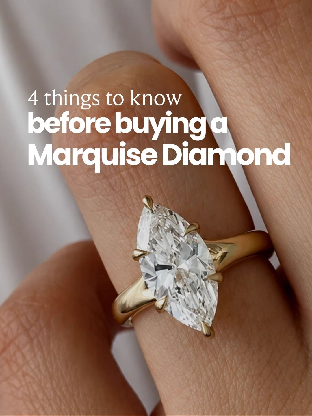 Marquise diamond engagement ring with four things to know before buying a marquise diamond