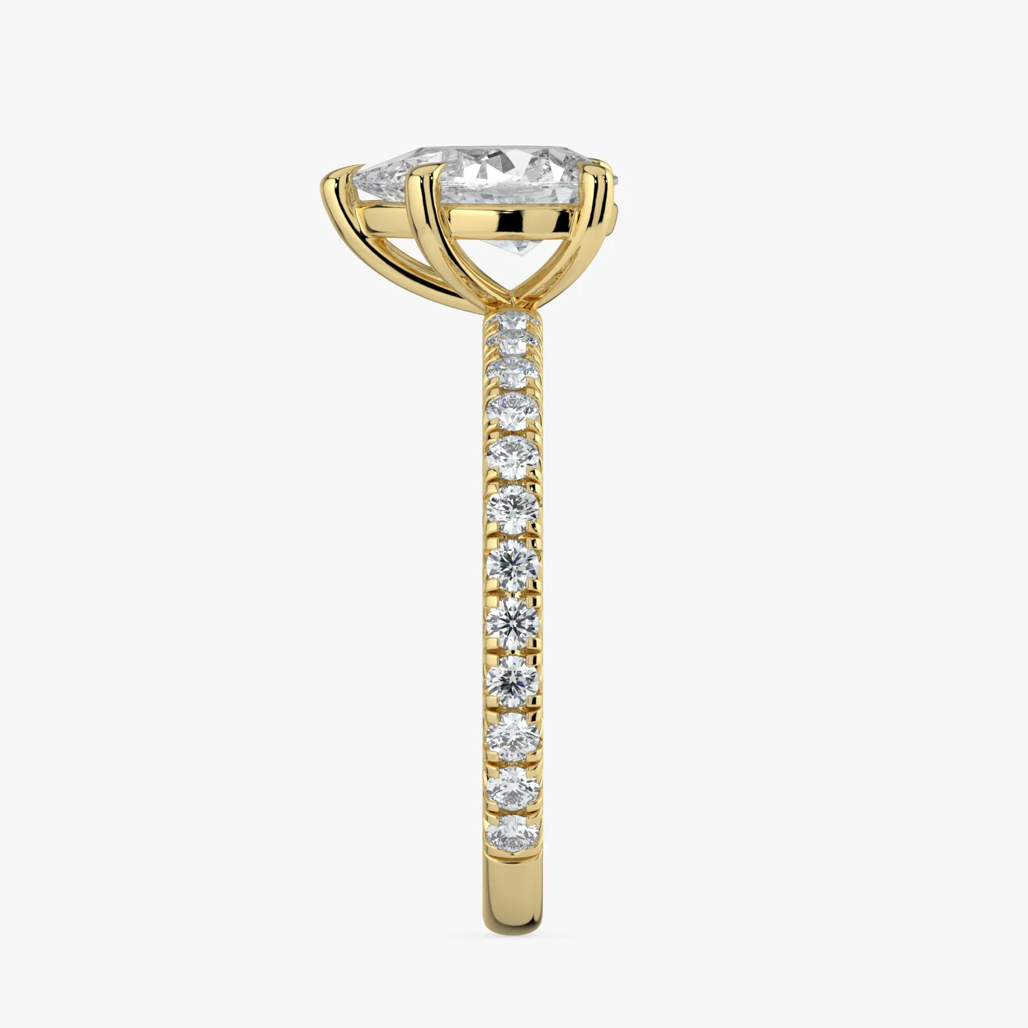 Pave band ring enhancement